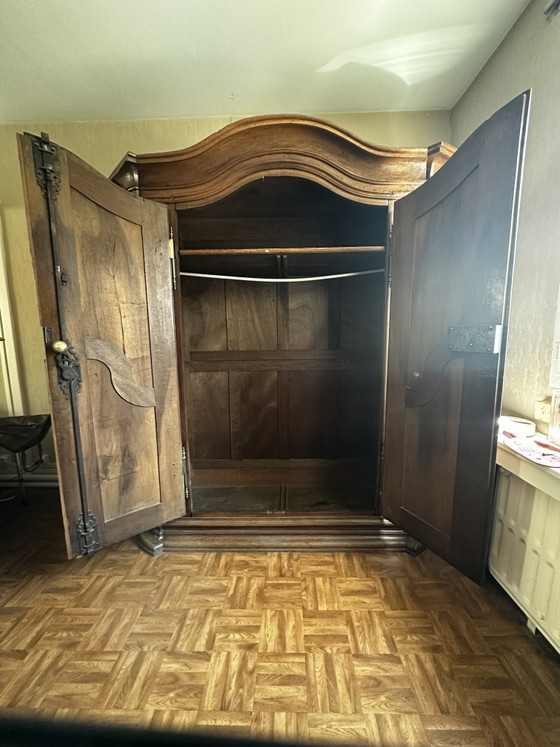 Ropero alsaciano Luis XV de nogal macizo, siglo XVIII – Armoire Alsacienne 18 e siècle, Wood, Vintage (photo 2 of 15)