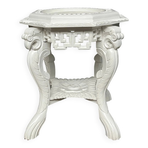 Mesa de estilo chinoiserie. Madera maciza. – bijzettafels, Wood