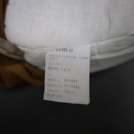 Image 1 of Handgefertigter italienischer Loungesessel von Driade aus Holz, Seil & Leder, Italien, 1990er