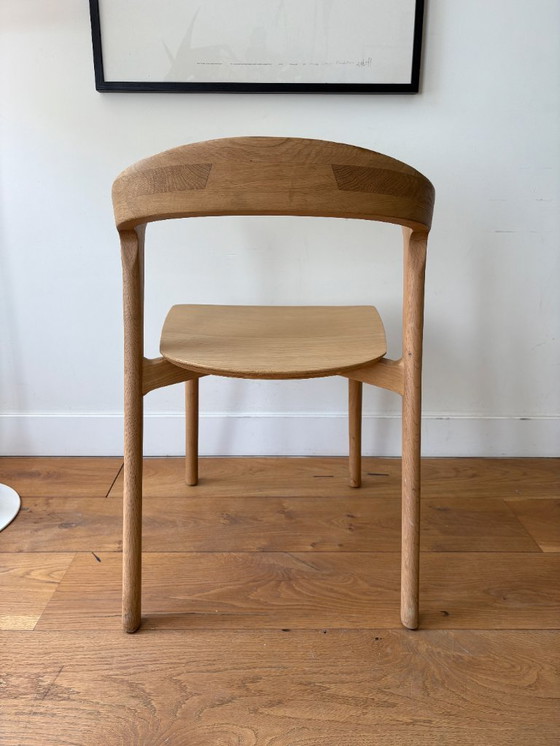 Image 1 of Ethnicraft Bok eetkamerstoel – geolied eiken – vintage staat