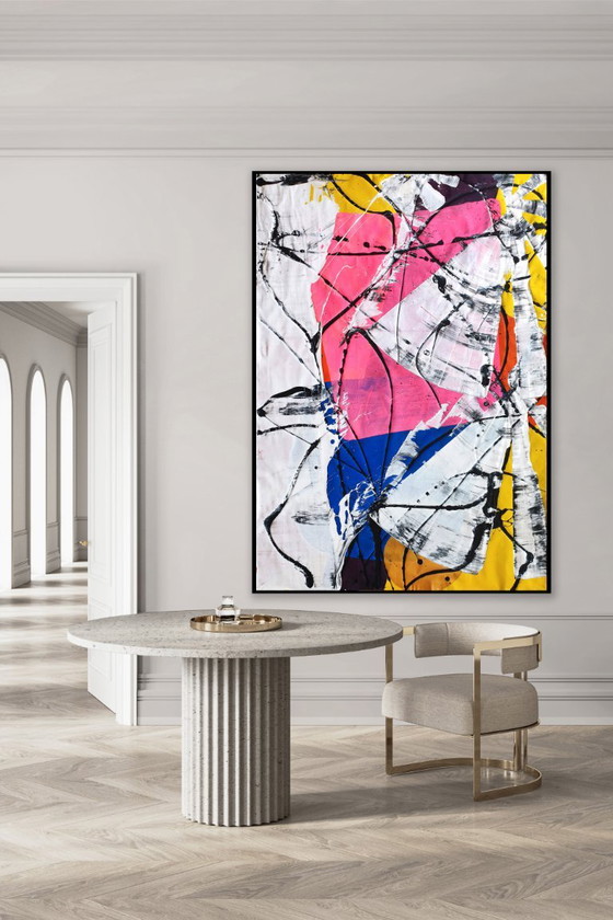 Jürgen Angeler - Die rosa Flamme - XXL – Gemälde & Zeichnungen, Canvas, Abstract (photo 6 of 35)