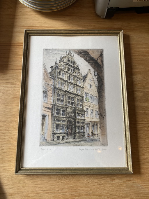 Gravure originale Prof. Paul Geißler