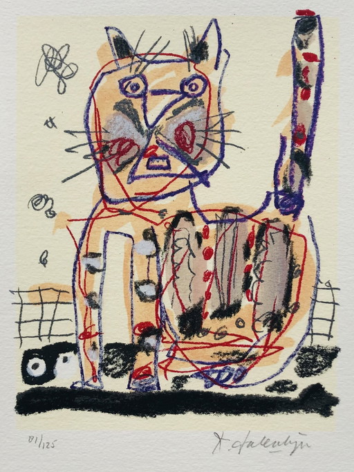 Kees Salentijn - Gato serigráfico