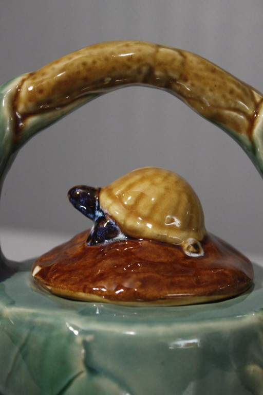 Athezza Franca - Théière vintage céramique à la tortue France XXème