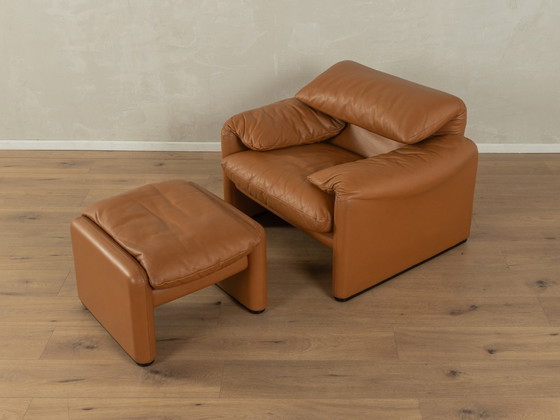 Image 1 of 675 Maralunga Sessel & Ottomane, Vico Magistretti, Cassina, 1970er Jahre, Vintage