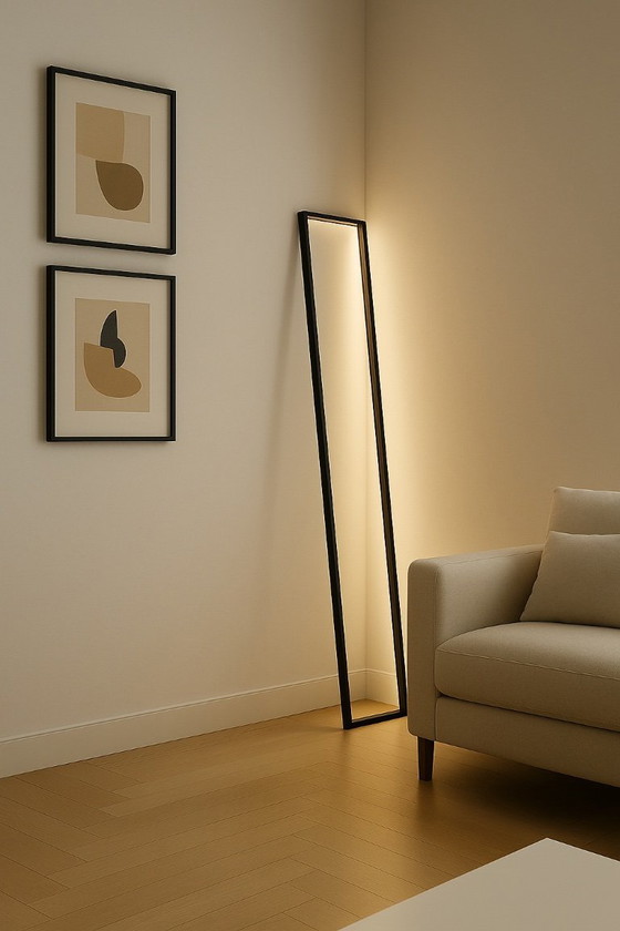 Image 1 of Cornice — Minimalist Floor Light Sculpture in Matte Blue