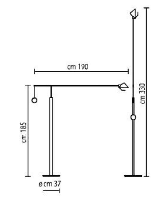 Image 1 of Artemide Nestore Terra Carlo Forcolini designer floor lamp