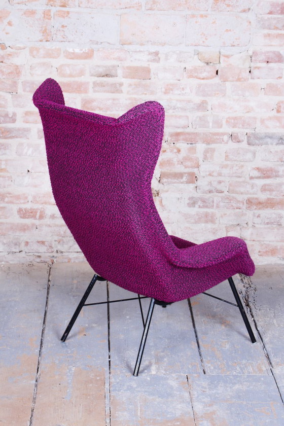Fauteuil à oreilles original du milieu du siècle, Miroslav Navratil, fibre plastique, tchèque, années 1950 (photo 5 of 10)