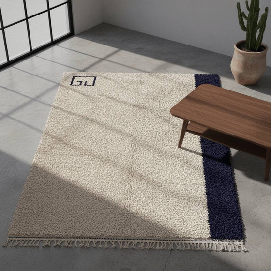 Modern minimalistisch wollen vloerkleed – 250CMX150CM – Vloerkleden en tapijten, Wool, Cotton, Scandinavian (photo 6 of 9)