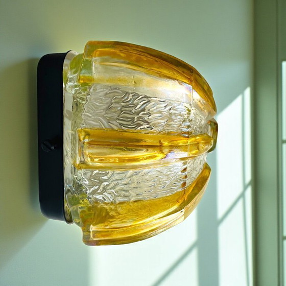 Image 1 of Rechteckige Deckenleuchte oder Wandleuchte aus Muranoglas mit bündigem Einbau