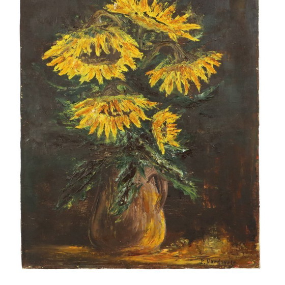 Image 1 of Still Life Sunflowers Painting 70x50cm
