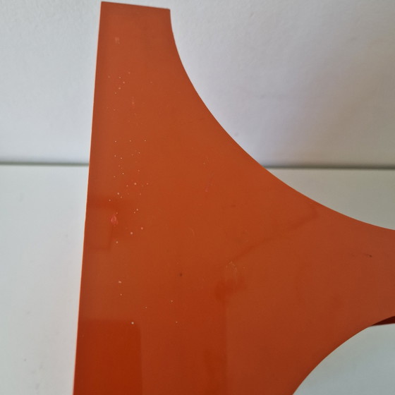 Image 1 of Oranje wandplank met kapstok spaceage jaren 70 
