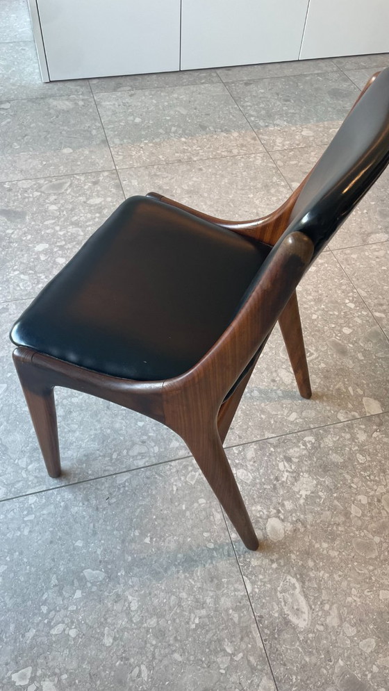 6x Sedie Mahjongg Holland – Sedie da pranzo, Leather, Wood (photo 5 of 7)