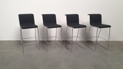 4x Bulo Tab barkrukken design Alain Berteau + extra zitting