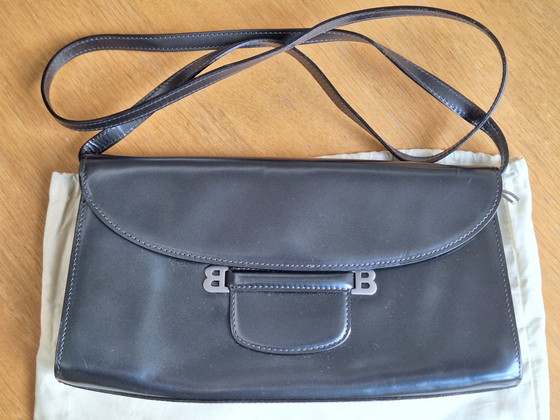 Vintage Bally Leather Shoulder Bag / Clutch, 90s, Incl. dustbag, Crossbody bags, Calfskin, Black (photo 2 of 14)