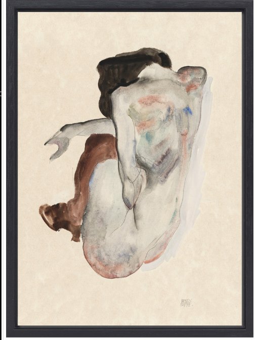 Egon Schiele  ----Nude     (Ingelijst)