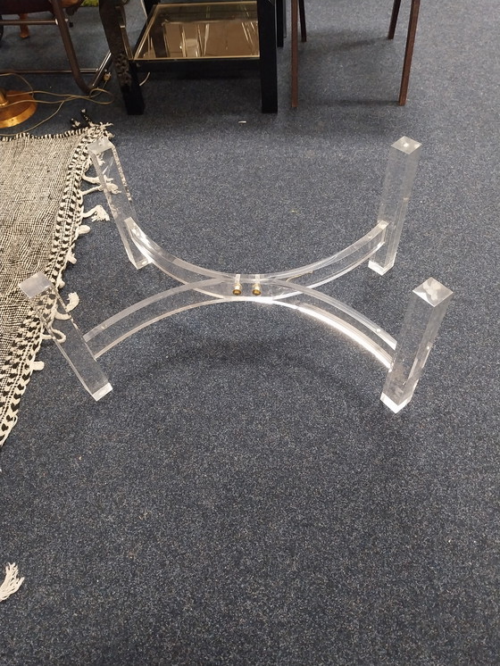 Image 1 of 1 tavolino da caffè Lucide con piano in vetro di BOR-design, anni '80