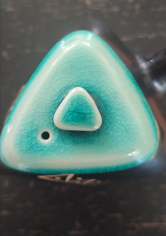 Image 1 of Servizio da caffè triangolare in ceramica, design anni '50


