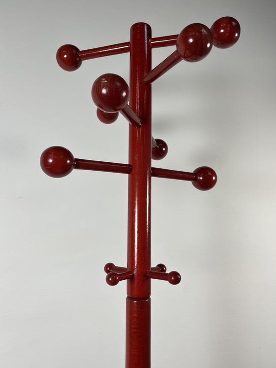 Image 1 of Porte-manteau vintage italien des années 70 en hêtre laqué