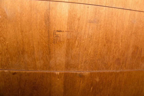 Image 1 of Table Danoise en Teck et Feutrine, extensible et réversible, pour repas ou jeux par Carlo Jensen pour Hundevad & Co 1958.