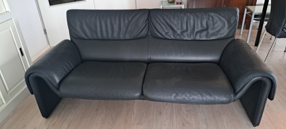 Image 1 of De Sede DS 2011, 2,5-Sitzer, schwarzes Leder