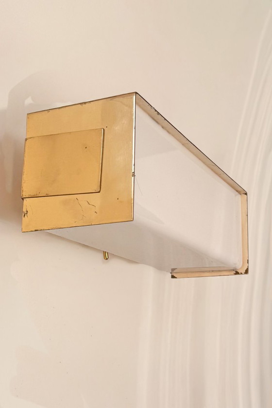 Applique Vintage in Ottone e Perspex, Francia 1960 – Brass (photo 2 of 8)