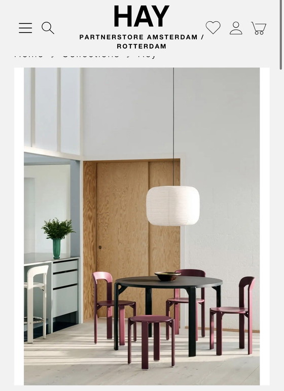 Image 1 of 3 HAY Rey chairs (Grape Red)