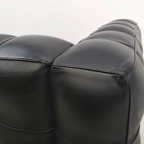 Cube de Josef Hoffmann. Ensemble de 2 canapés deux places, cuir noir – Canapés 2 places, Leather (photo 8 of 11)