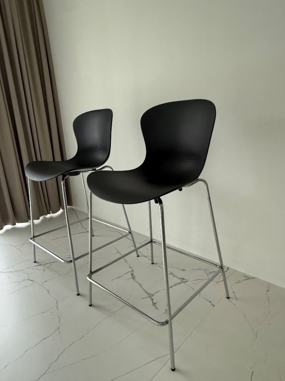 Image 1 of 2x Fritz Hansen bar stool