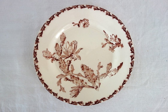 Image 1 of 11 platos Gien, diseño Cactus, circa 1900
