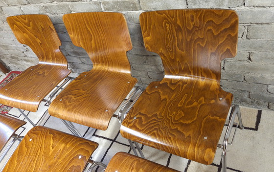Image 1 of 6 vintage Scandinavische designstoelen uit de jaren 70