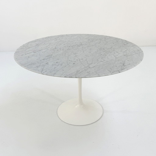 Table de salle à manger Tulipe en marbre 120 cm par Eero Saarinen pour Knoll, années 1960