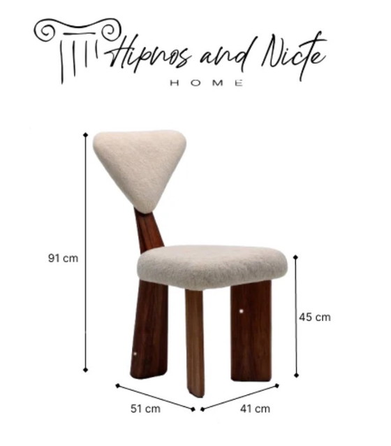 Hipnos & Nicte Home, Vannia Inverse Design Chair | Olive Green Velvet, Dining chairs, Wood (photo 4 of 5)