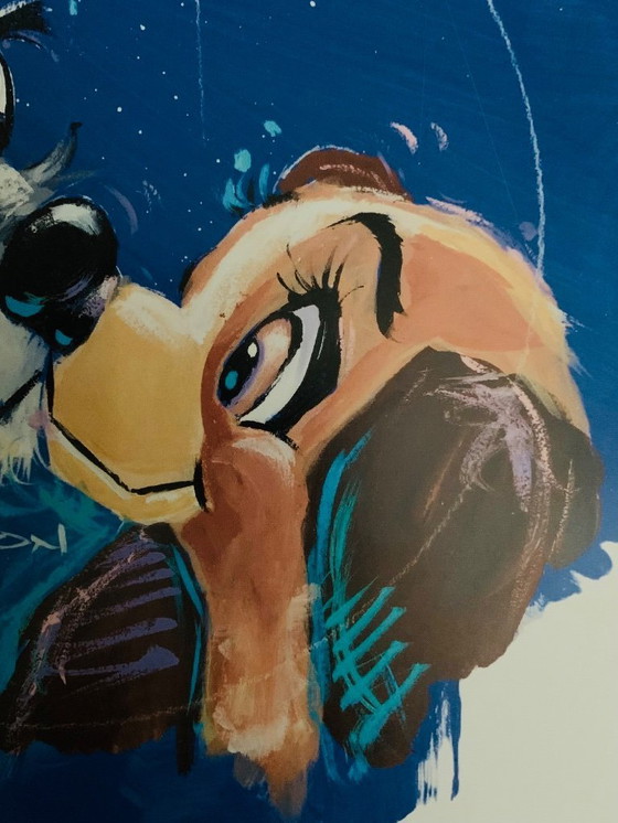 Image 1 of Handsigniert und nummeriert von Eric Robison: "Lady and the Tramp". Limitiert auf eine Auflage von 200 Stück, hier Nr. 199/200.