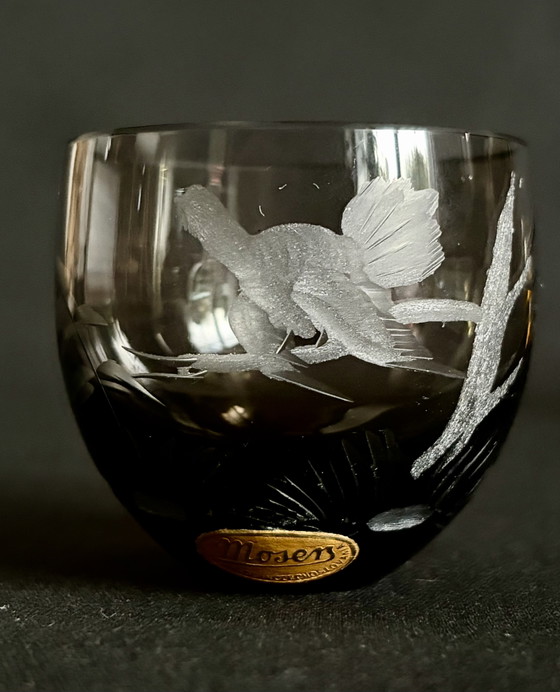 Ensemble de 5 verres à shot Moser Karlsbad « Culbuto » – Rowland Ward « Oiseaux sauvages » (photo 11 of 15)
