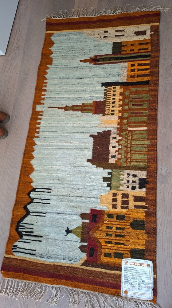 Handgewebter Wandteppich Polen – Cepelia, Wanddekoration, Stoff, Wolle (photo 2 of 5)
