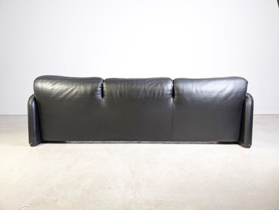 Image 1 of Cassina Maralunga Sofa Vintage Couch Vico Magistretti Leder schwarz