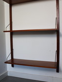 Vintage modular wall system in teak with shelves