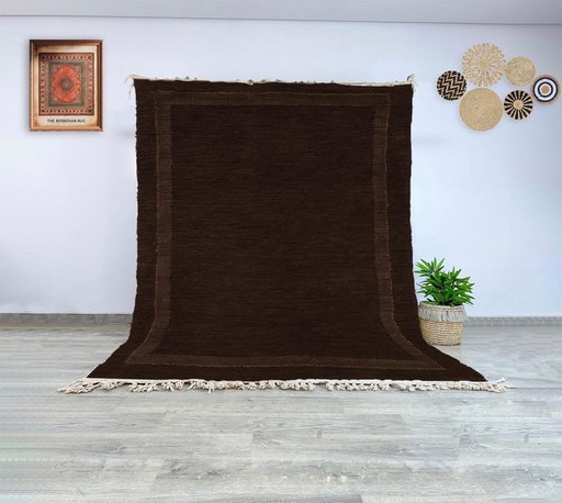 Alfombra bereber tejida a mano, artesanía tradicional, tamaño 250 x 200 cm.