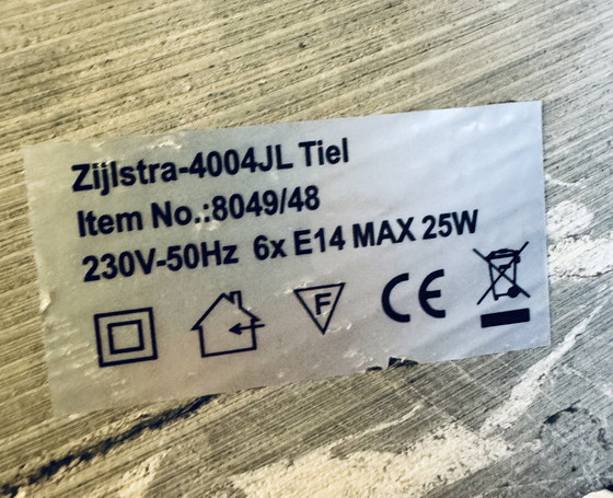 Image 1 of Zijlstra Tiel – Staande Designlamp – 6-arm – RVS – Hotel-Chique