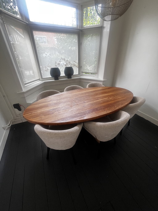 Ovalen Houten Eettafel