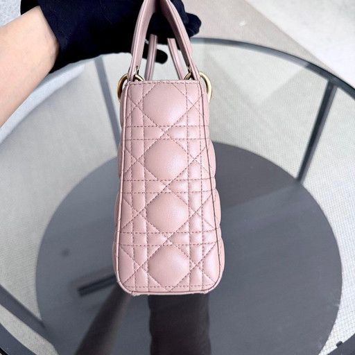 DIOR LADY SMALL MYABC FLAP - PELLE DI VITELLO CANNAGE CON FERRAMENTA NERA
