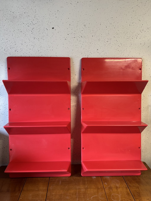 Retro Red Ikea 'Kampe' Wall Shelf: A Vintage Style Statement For Any Room