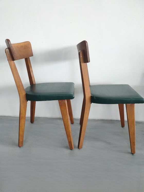Set di 4 sedie da pranzo industriali stile Bauhaus – Legno (photo 3 of 13)