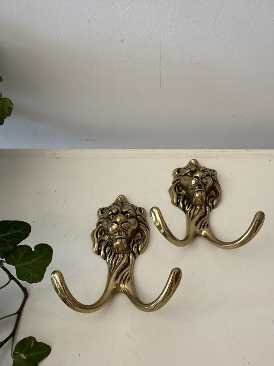 Image 1 of Set of two brass wall hooks