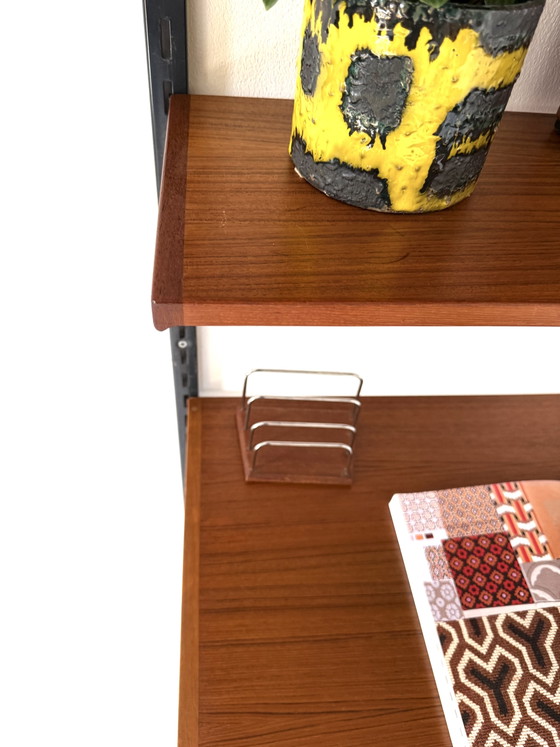 Vintage Modulair Teakhouten Wandsysteem, Kai Kristiansen ‘60 – Wandkast, Wood, Metal (photo 10 of 15)