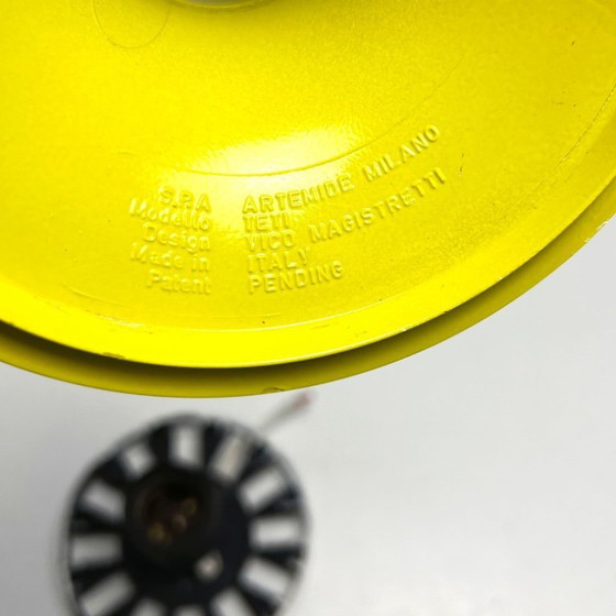 Image 1 of Juego de tres lámparas de pared Teti amarillas de Vico Magistretti para Artemide, años 70