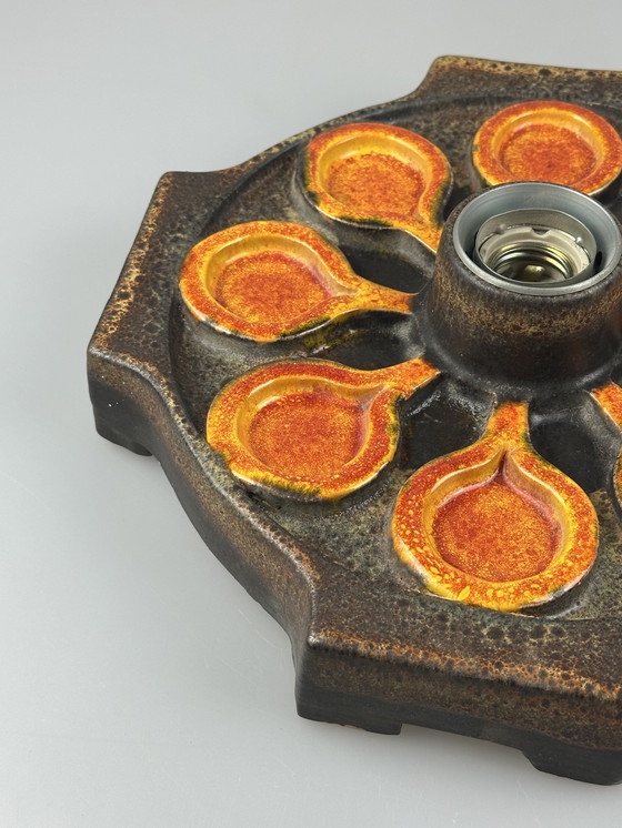 Image 1 of Lámpara de pared de cerámica de los años 60 y 70, diseño de la era espacial de mediados de siglo