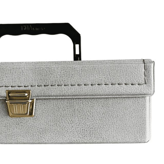 Image 1 of Custodia per cassette retrò vintage grigia Boa International anni '70