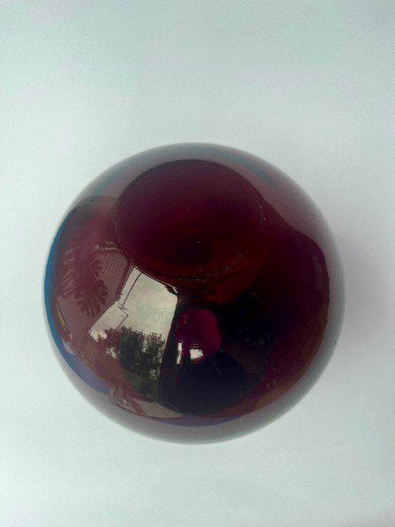 Image 1 of Finnish Design – Nanny Still Purple Saturnus Vase for Riihimäen Lasi OY